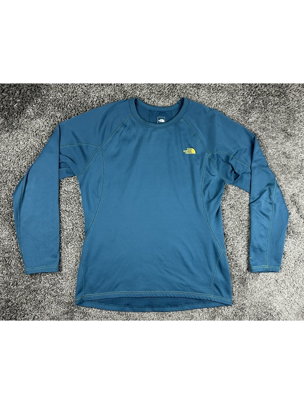 The North Face Men's Large L Long Sleeve Athletic Shirt Blue Teal
